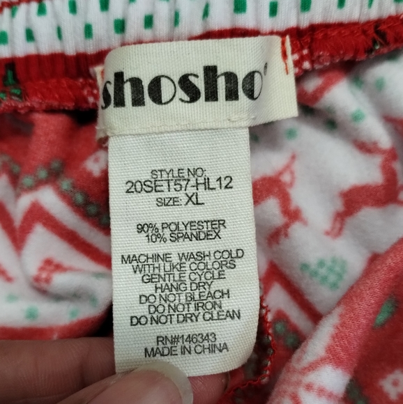 ShoSho Red Holiday Christmas loungewear PJ pajamas Joggers Big Kids Girls XL - Picture 3 of 10